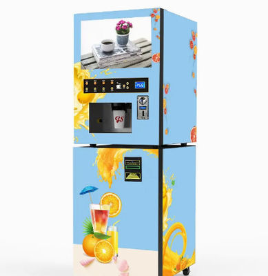 Pagamento arancio di Juice Vending Machine Coin Note dell'alimento di self service con il sistema di raffreddamento