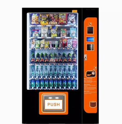 24 ore di self service del deposito di distributore automatico Juice With Card Reader arancio