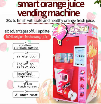 Apple arancio Juice Cold Drink Vending Machine 500W per i centri commerciali dei supermercati del negozio
