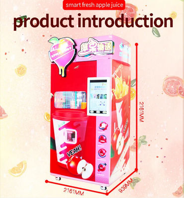 Apple arancio Juice Cold Drink Vending Machine 500W per i centri commerciali dei supermercati del negozio