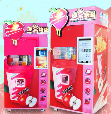 Apple arancio Juice Cold Drink Vending Machine 500W per i centri commerciali dei supermercati del negozio