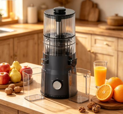 Fresh Smart HJ103 Compact Slow Masticating Juicer Fresh Juice, Fresh Start, Fresh You con 135mm Wide Chute, 200W Cold Press & Self-Cleaning