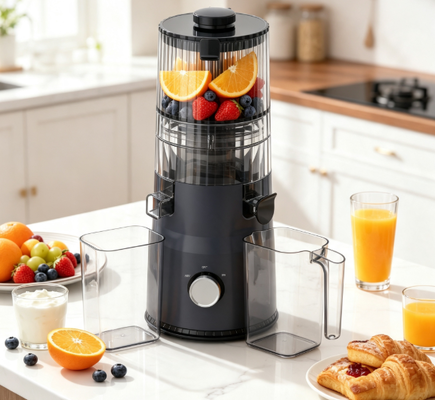 Fresh Smart HJ103 Compact Slow Masticating Juicer La scelta intelligente per le cucine moderne con tubo larghezza 135mm, 200W Cold Press & auto-pulizia
