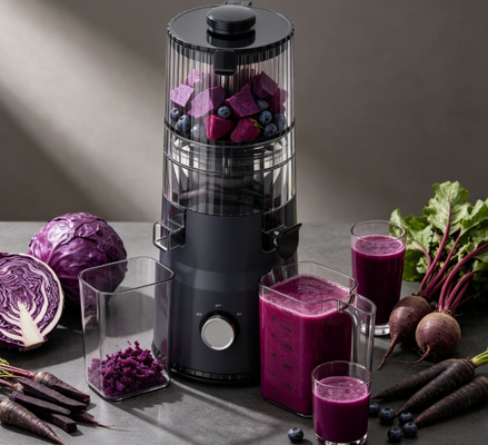 Centrifuga Lenta Smart HJ103 Compatta Fresh – La Centrifuga Perfetta per Principianti con Bocca Larga da 135mm, Pressa a Freddo da 200W e Auto-Pulizia