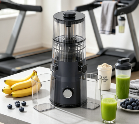 Fresh Smart HJ103 Compact Slow Masticating Juicer La scelta dei minimalisti per una nutrizione pulita e semplice con una cascata larga 135 mm, una stampa a freddo e auto-pulizia da 200 W
