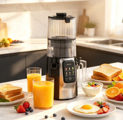Fresh Smart HJ102D Multi-Function Slow Masticating Juicer L'Ultimate Wellness Companion con 6 modalità, 135mm Wide Chute, 200W Cold Press & Self-Cleaning