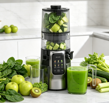 Centrifuga Lenta Multifunzione Smart HJ102D – Scopri la Gioia di Mangiare Sano con 6 Modalità, Bocca Larga 135mm, Estrazione a Freddo 200W e Autopulizia