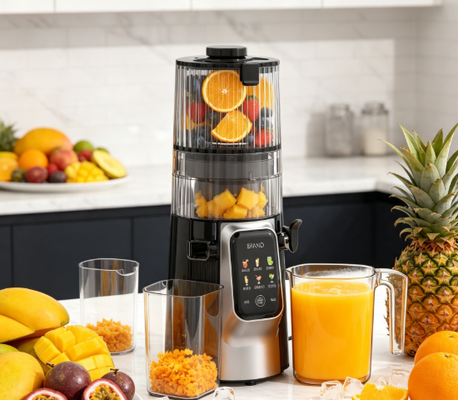 Fresh Smart HJ102D Multi-Function Slow Masticating Juicer Abbracciate uno stile di vita più sano con 6 modalità, 135mm Wide Chute, 200W Cold Press & Self-Cleaning