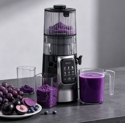 Centrifuga Lenta Multifunzione Smart HJ102D – Reinventa la Tua Cucina Salutare con 6 Modalità, Bocca Larga da 135mm, Estrazione a Freddo da 200W e Autopulizia