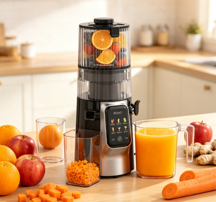 Centrifuga Lenta Multifunzione Smart HJ102D – Eleva Ogni Sorso con 6 Modalità, Bocca Larga da 135mm, Pressa a Freddo da 200W e Autopulizia