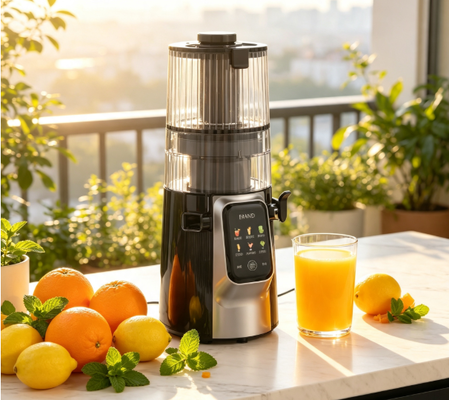 Centrifuga lenta multifunzione Smart HJ102D – 6 modalità, 1 macchina, creazioni salutari illimitate con tramoggia larga da 135 mm, spremitura a freddo da 200 W e autopulente