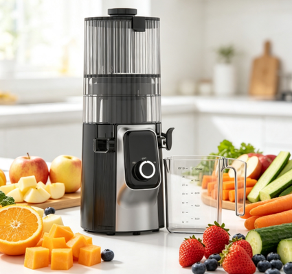 Centrifuga Lenta Fresca Smart HJ102C – La Centrifuga Che Porta il Benessere sulla Tua Tavola con 3 Velocità Regolabili, Ampia Bocca da 135mm, Pressa a Freddo da 200W e Autopulizia