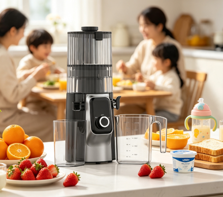 Centrifuga lenta Smart HJ102C Fresh Juicer – La centrifuga che rende il sano un piacere con 3 velocità regolabili, bocca larga da 135 mm, spremitura a freddo da 200 W e autopulizia