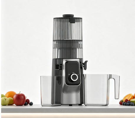 Centrifuga lenta Smart HJ102C Fresh – La centrifuga che fa contare ogni sorso con 3 velocità regolabili, bocca larga da 135 mm, spremitura a freddo da 200 W e autopulizia