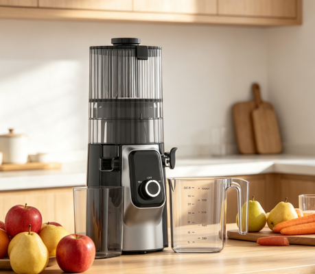 Centrifuga lenta Smart HJ102C Fresh Juicer – La centrifuga che unisce le persone con 3 velocità regolabili, bocca larga da 135 mm, spremitura a freddo da 200 W e autopulizia
