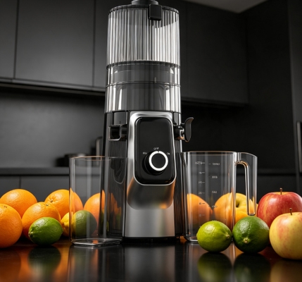 Centrifuga Lenta Fresca Smart HJ102C – La Centrifuga Che Trasforma i Prodotti in Puro Piacere con 3 Velocità Regolabili, Bocca Larga da 135mm, Pressa a Freddo da 200W e Autopulente