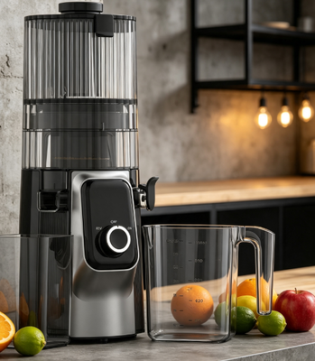 Centrifuga Lenta Fresca Smart HJ102C – La Centrifuga Che Ama Ogni Ingrediente con 3 Velocità Regolabili, Bocca Larga 135mm, Pressa a Freddo 200W e Autopulente