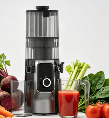 Fresh Smart HJ102C Slow Masticating Juicer La scelta intelligente per il succo personalizzato con 3 velocità regolabili, 135mm di larghezza, 200W di stampa a freddo e auto-pulizia