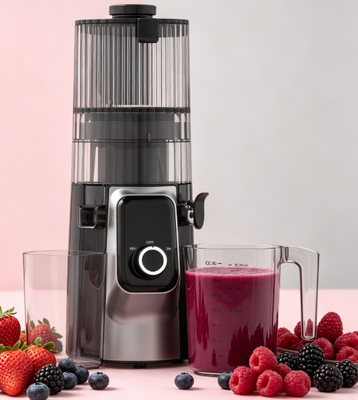 Centrifuga lenta Smart HJ102C Fresh – Edizione Multi-Velocità con 3 impostazioni di velocità regolabili, canale largo 135 mm, spremitura a freddo da 200 W e autopulente per centrifughe personalizzate