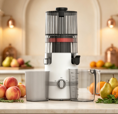 Fresh Smart HJ102B Slow Masticating Juicer   The Juicer Your Family Will Actually Use with 135mm Chute, 200W Cold Press, Self-Cleaning & Safety Design Il succatore che la tua famiglia utilizzerà effettivamente
