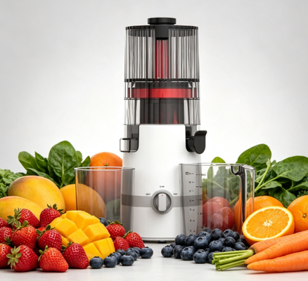 Centrifuga Lenta Smart HJ102B – Succo Fresco, Inizio Fresco, Famiglia Fresca con Tramoggia da 135mm, Pressa a Freddo da 200W, Autopulente e Blocco di Sicurezza