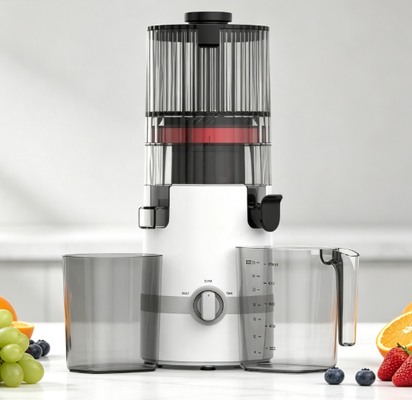 Fresh Smart HJ102B Slow Masticating Juicer dove il succo di frutta fresco si incontra con la pace della mente con 135mm Chute, 200W Cold Press, auto-pulizia e smart lock per la casa