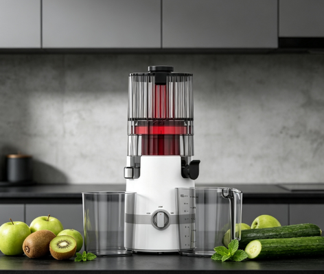 Centrifuga Fresca Smart HJ102B a Bassa Velocità – La Destinazione del Succo Fresco per la Tua Famiglia con Tramoggia da 135mm, Spremitura a Freddo da 200W, Autopulente e Design Smart di Sicurezza