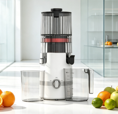 Centrifuga Fresca Smart HJ102B a Bassa Velocità – La Dose Quotidiana di Freschezza per la Tua Famiglia con Coclea da 135mm, Pressa a Freddo da 200W, Autopulizia e Sistema di Blocco di Sicurezza