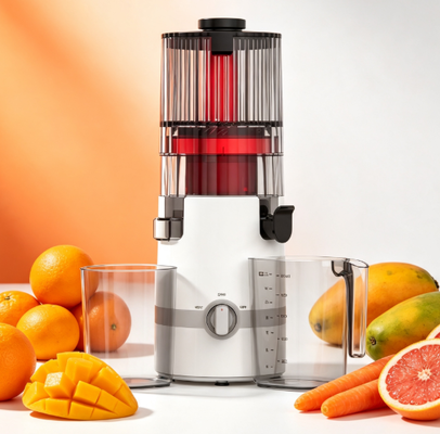 Fresh Smart HJ102B Slow Masticating Juicer Partner della tua famiglia in una vita sana con cassaforte da 135 mm, stampa a freddo da 200 W, auto-pulizia e serratura di sicurezza affidabile