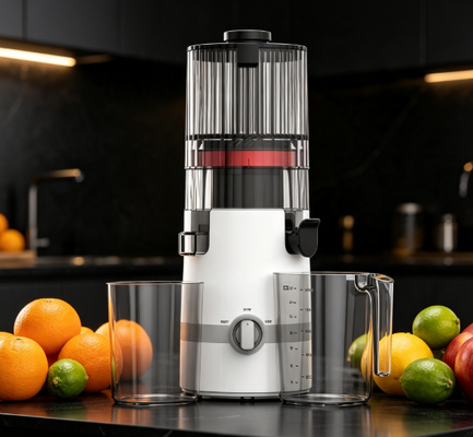 Centrifuga lenta Smart HJ102B Fresh – La scelta salutare per il cuore della tua famiglia con bocca da 135 mm, spremitura a freddo da 200 W, autopulente e blocco di sicurezza