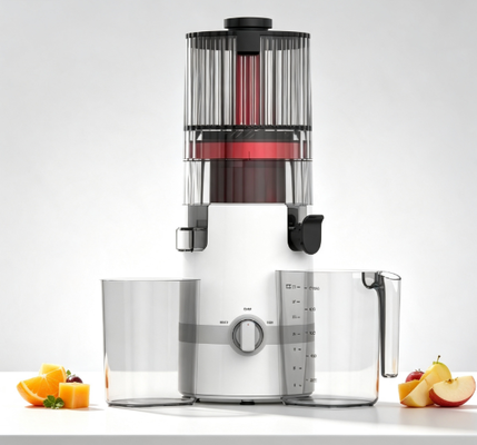 Fresh Smart HJ102B Slow Masticating Juicer L'unico succhiatore che la tua famiglia amerà con una cassa di 135 mm, una stampa a freddo da 200 W, auto-pulizia e sistema di sicurezza intelligente