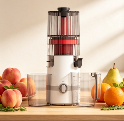 Fresh Smart HJ102B Slow Masticating Juicer Il primo passo della tua famiglia verso una salute migliore con una cassa di 135 mm, una stampa a freddo da 200 W, auto-pulizia e un lucchetto di sicurezza affidabile