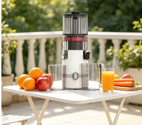 Fresh Smart HJ102B Slow Masticating Juicer La soluzione di succo fresco per le famiglie occupate con cassa 135mm, stampa a freddo da 200W, auto-pulizia e serratura intelligente