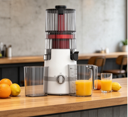 Centrifuga Lenta Smart HJ102B Fresh – La Creatrice di Abitudini Salutari con Boccaglio da 135mm, Pressa a Freddo da 200W, Autopulente e Blocco di Sicurezza per Ogni Membro della Famiglia