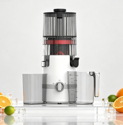 Fresh Smart HJ102B Slow Masticating Juicer Il preferito della famiglia con sicurezza auto-bloccaggio, 135 mm di larghezza, 200W Cold Press e auto-pulizia per il benessere quotidiano