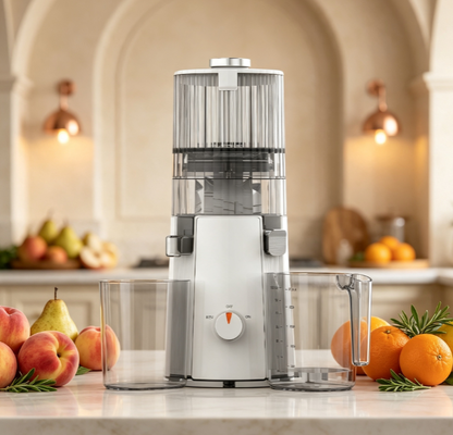 Fresh Smart HJ102A Slow Masticating Juicer Freshness Farm-to-Table in ogni bicchiere, 55 RPM Cold Press con 135 mm di frutta intera, auto-pulizia e estrazione ad alto rendimento