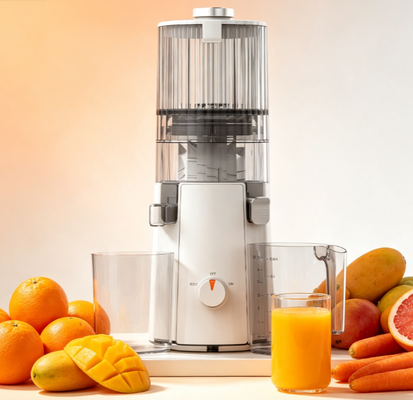 Fresh Smart HJ102A Gestione del Peso Succatore di masticazione lenta 200W Estrattore a basso contenuto calorico con goccia larga 135mm, tecnologia di stampa a freddo a 55 giri al minuto per nutrienti naturali densi, nutrizione senza colpa