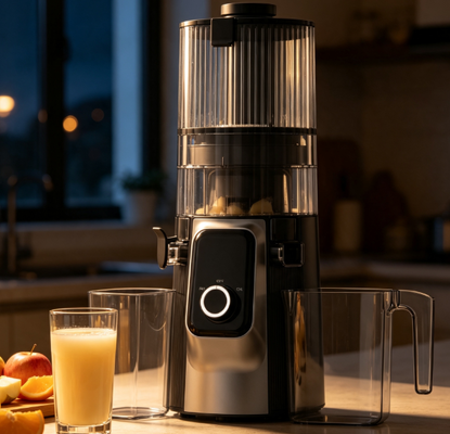 Centrifuga Lenta Silenziosa HJ102C, Spremiagrumi Senza Filtro con Funzione Anti-Intasamento Inversa