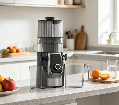 HJ102C Spremiagrumi Ergonomico a Lenta Estrazione con Controllo a 116°, Grande Capacità per Succo e Polpa, Spremiagrumi Domestico