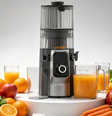 Ingrosso Home Slow Juicer HJ102C, 3 parti staccabili Lavaggio rapido Wide Feed Chute Juice Maker