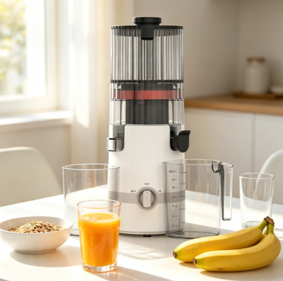 Centrifuga Fresca Smart HJ102B Silenziosa a Bassa Velocità — Motore da 200W, Tramoggia da 135mm, Senza BPA per Uso Familiare