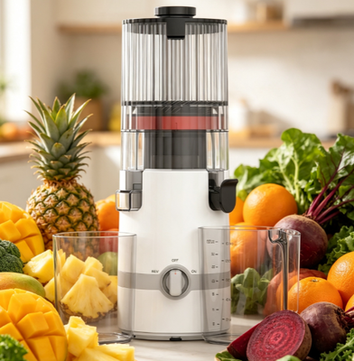 Centrifuga Fresca Smart HJ102B a Freddo — Estrattore di Frutta Intera con Motore DC da 200W