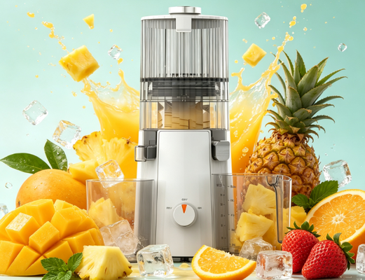 Fresh Smart HJ102A Slow Masticating Home Juicer con tubo di alimentazione largo 135 mm, motore da 200 W, senza BPA (Modello: HJ102)